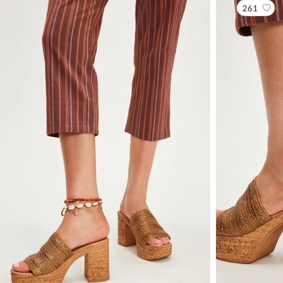 Seychelles Women's Tan Woven Platform Sandals 7 1/2 NEW runs large - Picture 3 of 8